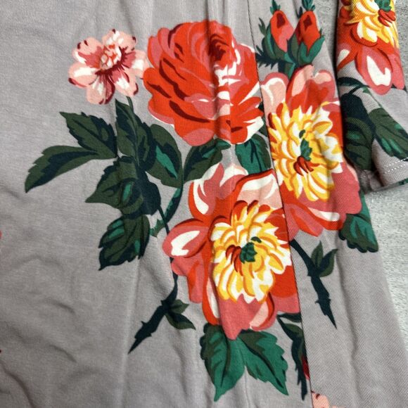 Matilda Jane dress women M Say I’m A Dreamer Gray Long Sleeve Floral - Picture 4 of 4